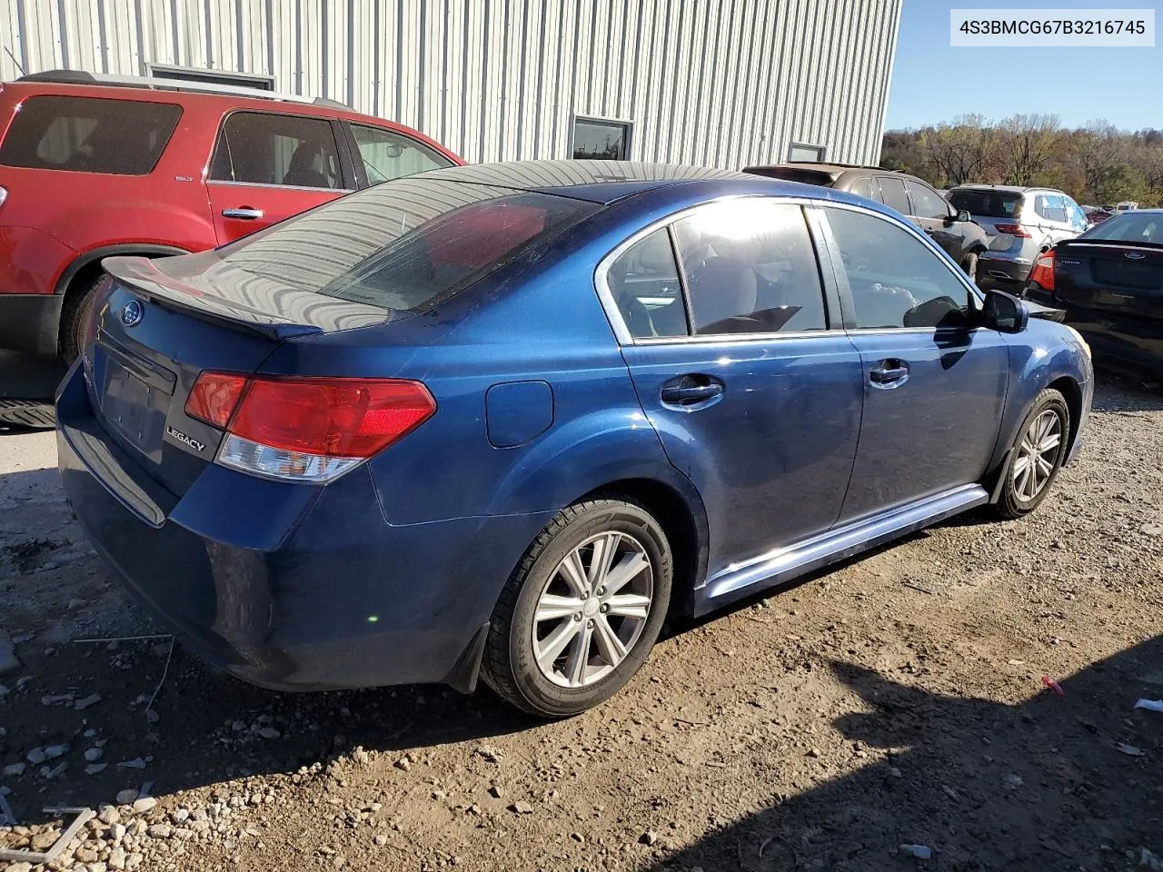 2011 Subaru Legacy 2.5I Premium VIN: 4S3BMCG67B3216745 Lot: 78291124