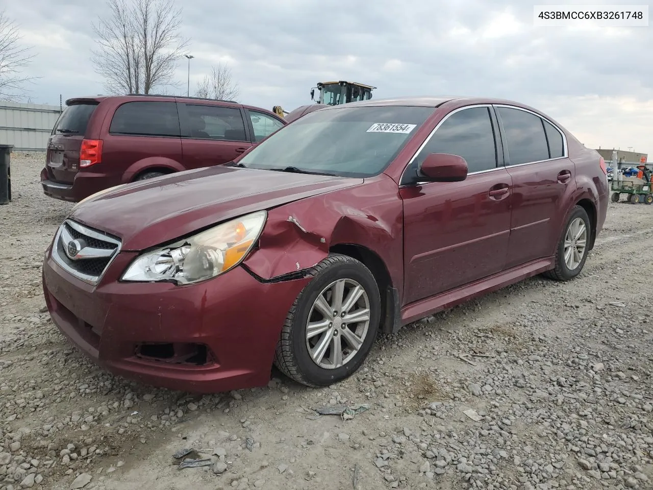 2011 Subaru Legacy 2.5I Premium VIN: 4S3BMCC6XB3261748 Lot: 78361554