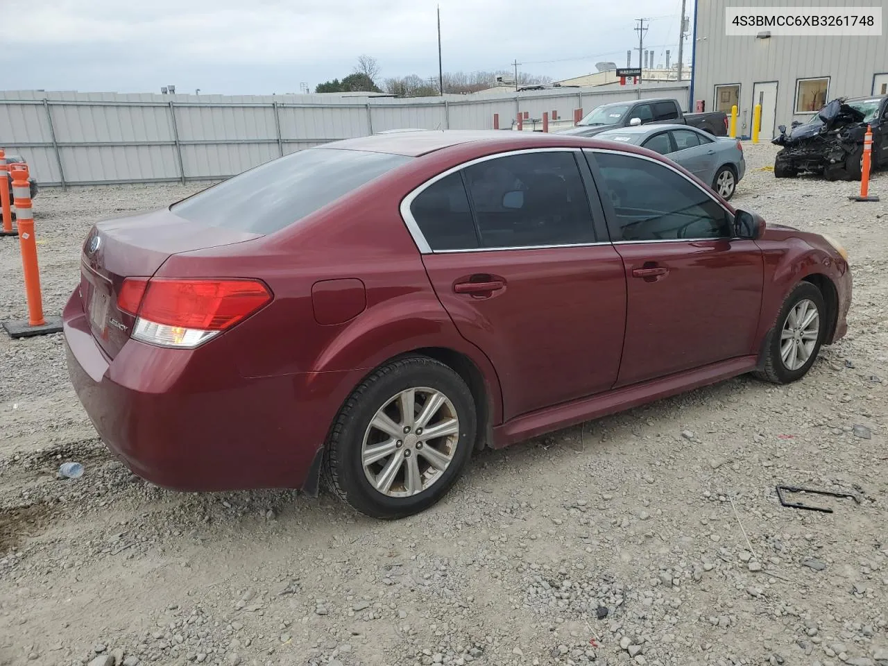 2011 Subaru Legacy 2.5I Premium VIN: 4S3BMCC6XB3261748 Lot: 78361554