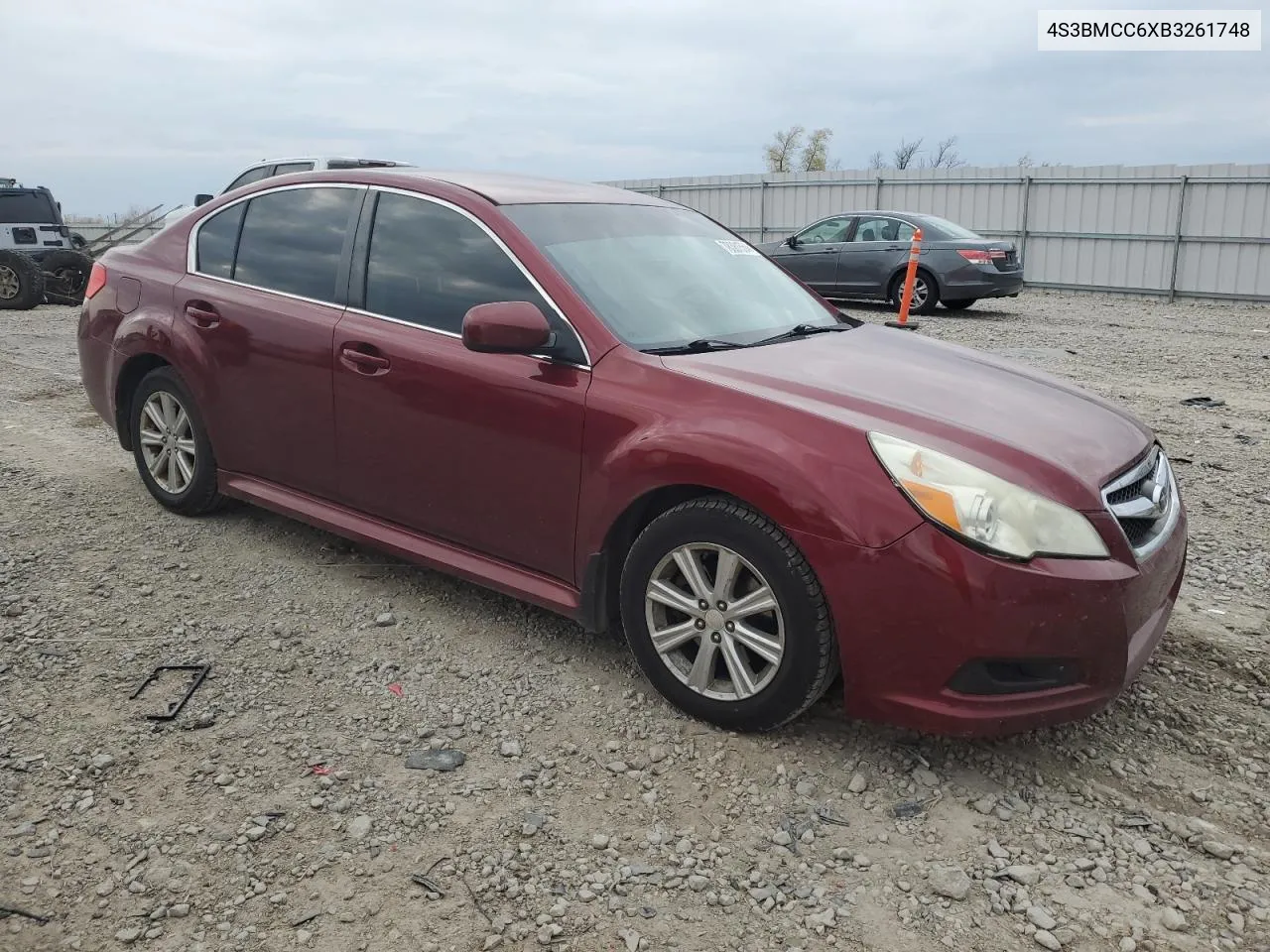 2011 Subaru Legacy 2.5I Premium VIN: 4S3BMCC6XB3261748 Lot: 78361554