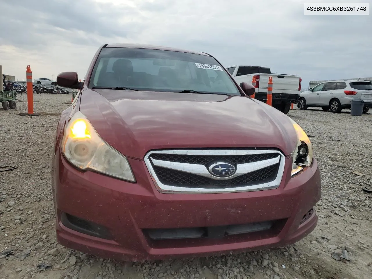 2011 Subaru Legacy 2.5I Premium VIN: 4S3BMCC6XB3261748 Lot: 78361554