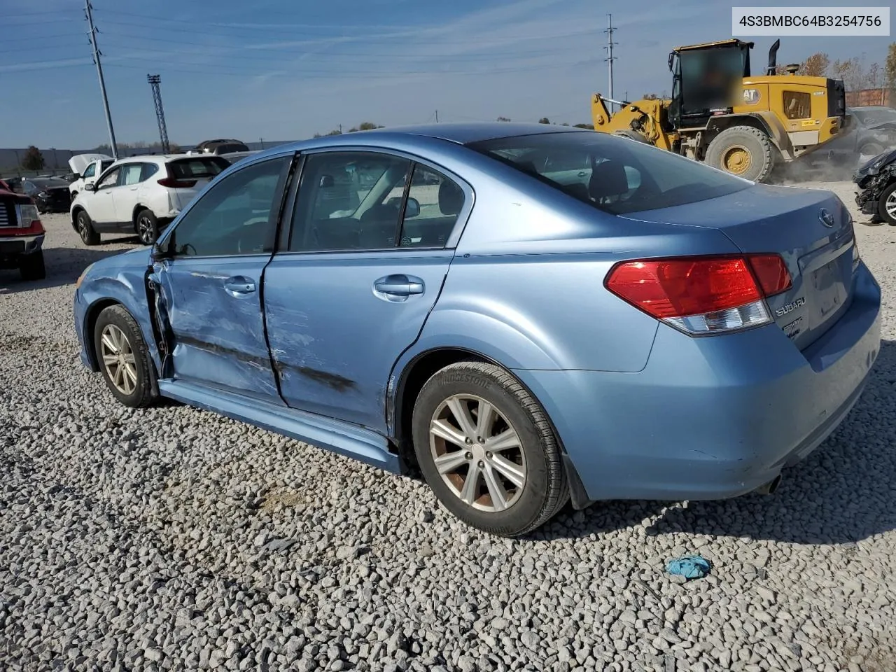 2011 Subaru Legacy 2.5I Premium VIN: 4S3BMBC64B3254756 Lot: 78399164