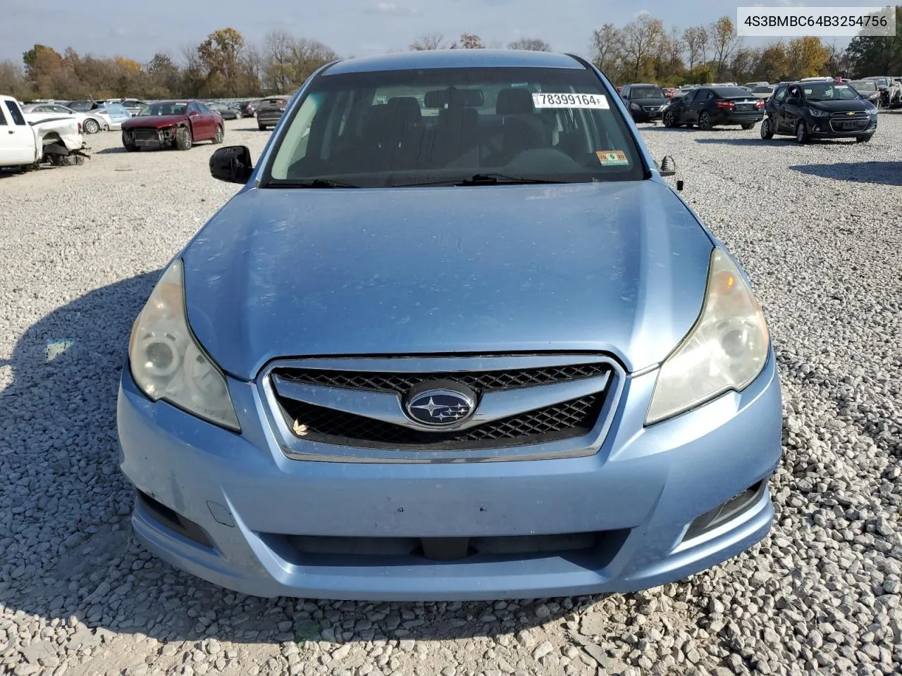 2011 Subaru Legacy 2.5I Premium VIN: 4S3BMBC64B3254756 Lot: 78399164