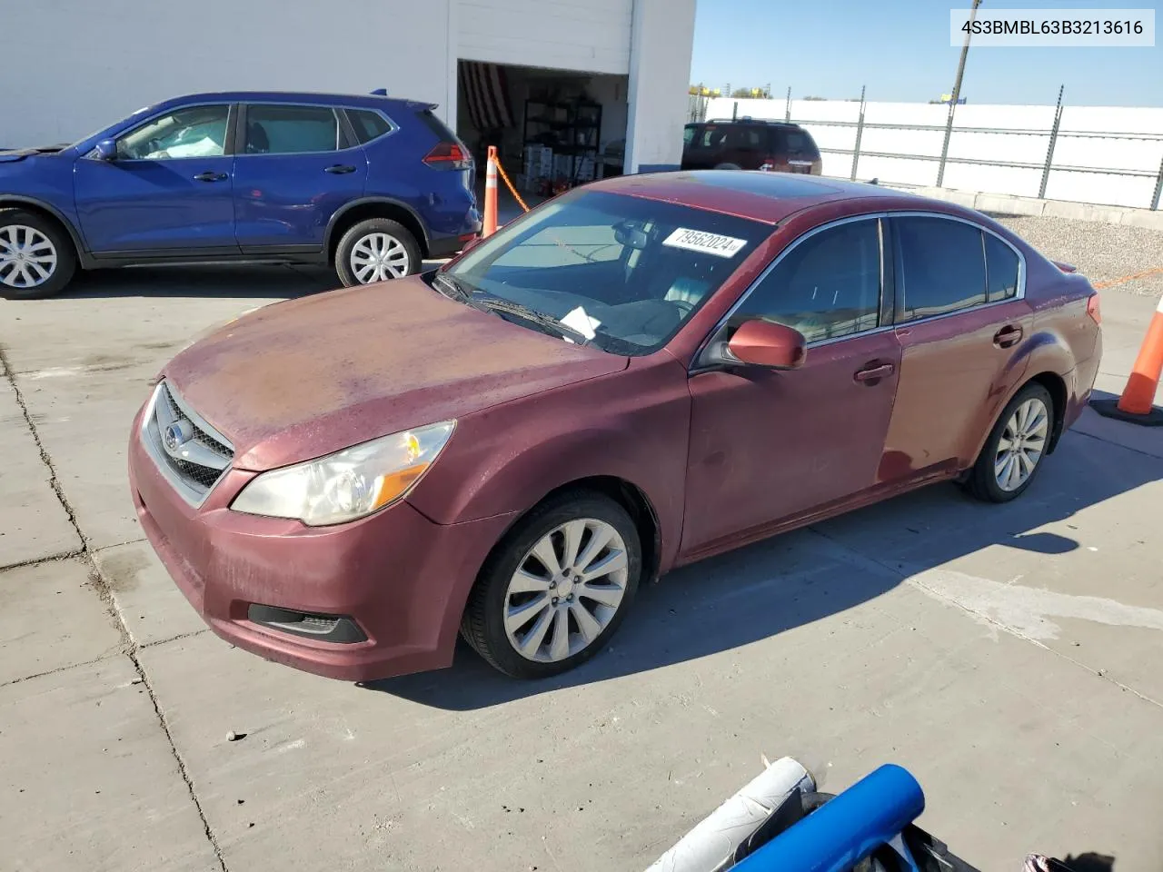 2011 Subaru Legacy 2.5I Limited VIN: 4S3BMBL63B3213616 Lot: 79562024