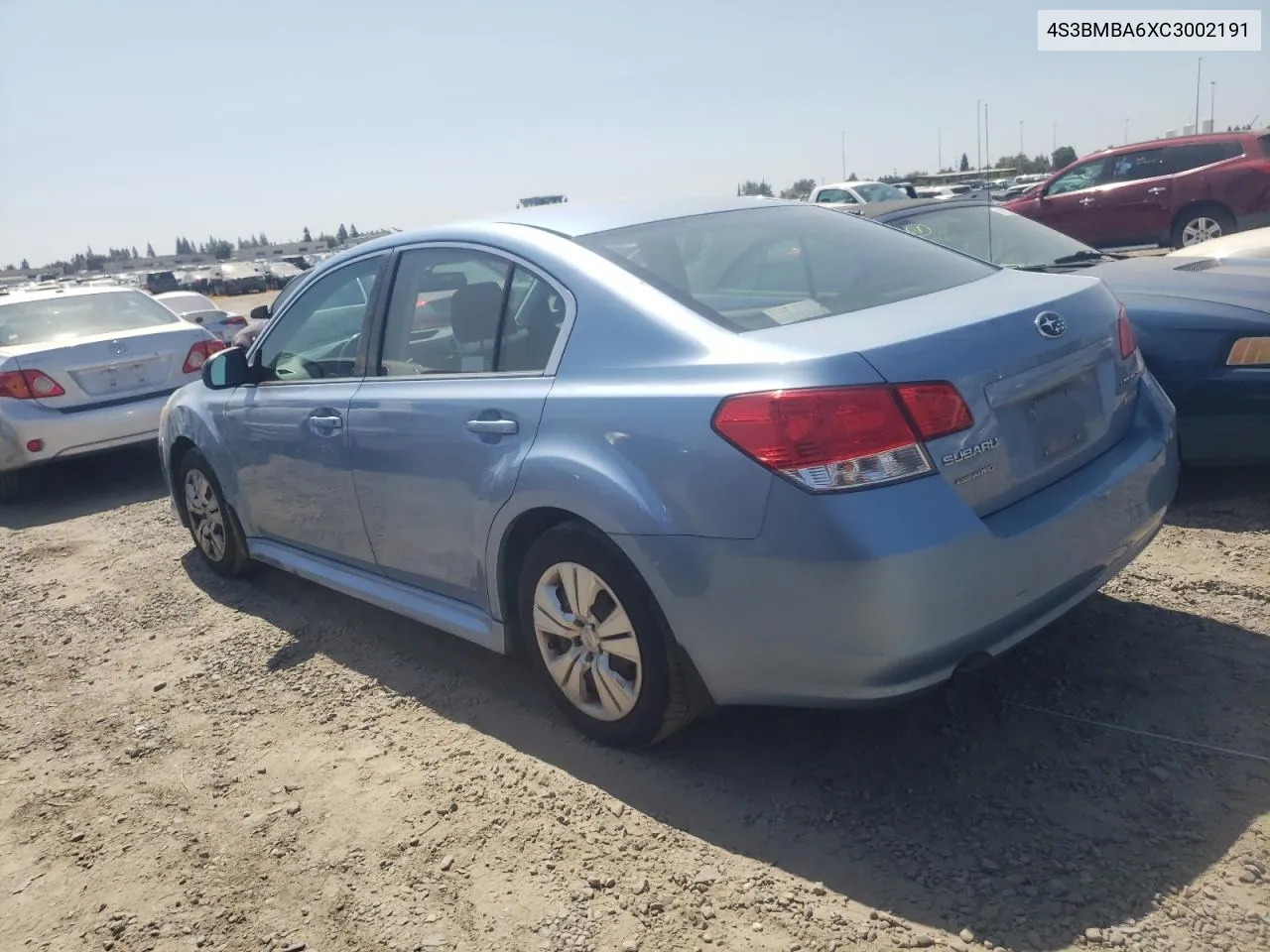 2012 Subaru Legacy 2.5I VIN: 4S3BMBA6XC3002191 Lot: 68688544