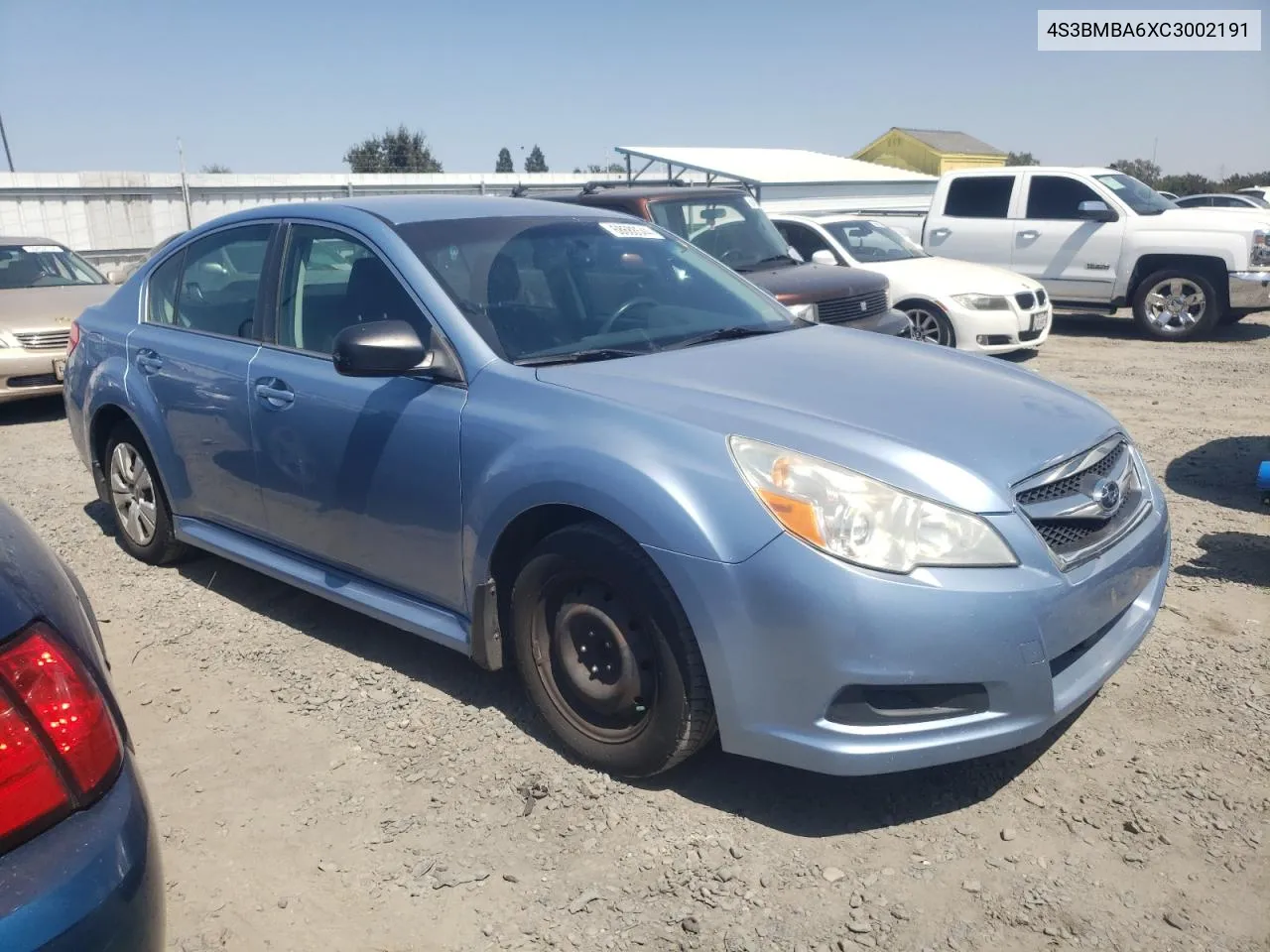 2012 Subaru Legacy 2.5I VIN: 4S3BMBA6XC3002191 Lot: 68688544