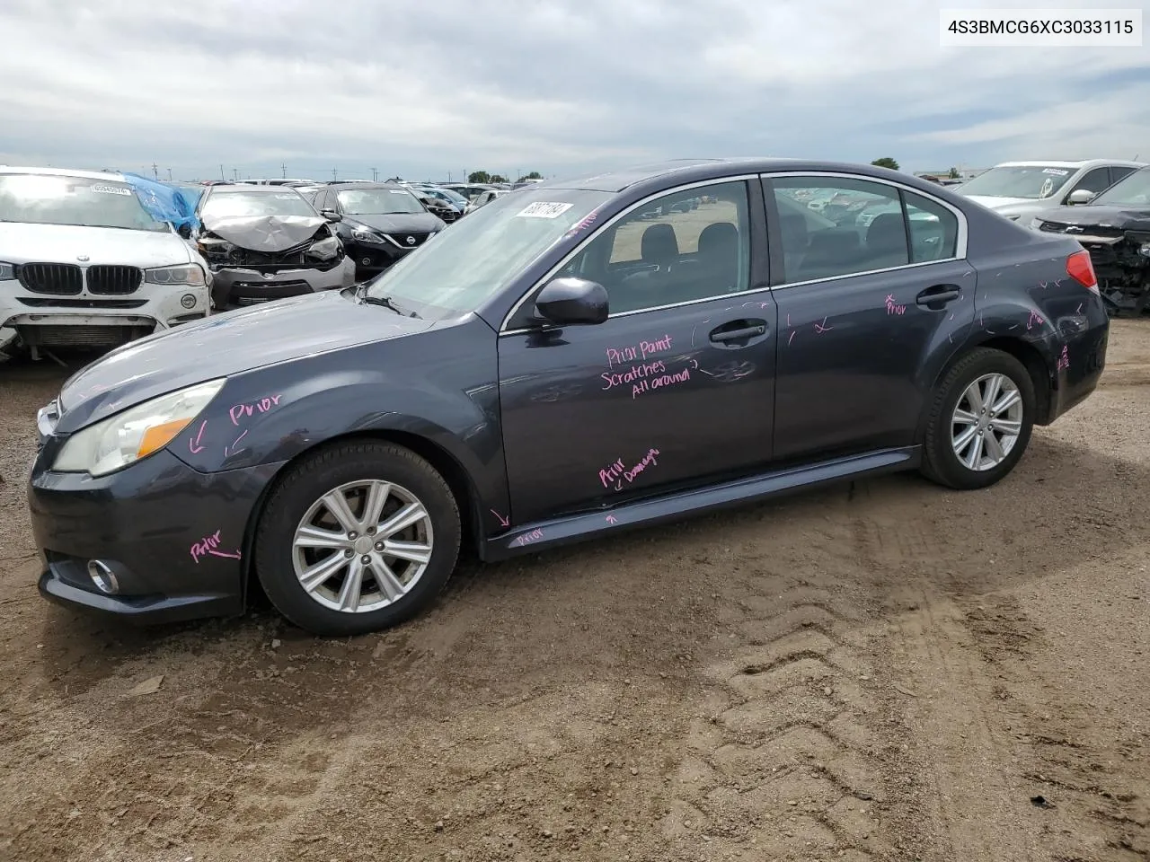 2012 Subaru Legacy 2.5I Premium VIN: 4S3BMCG6XC3033115 Lot: 68871184