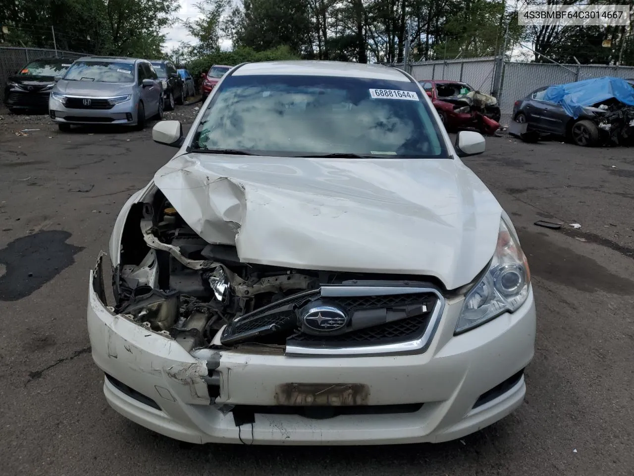 2012 Subaru Legacy 2.5I Premium VIN: 4S3BMBF64C3014667 Lot: 68881644