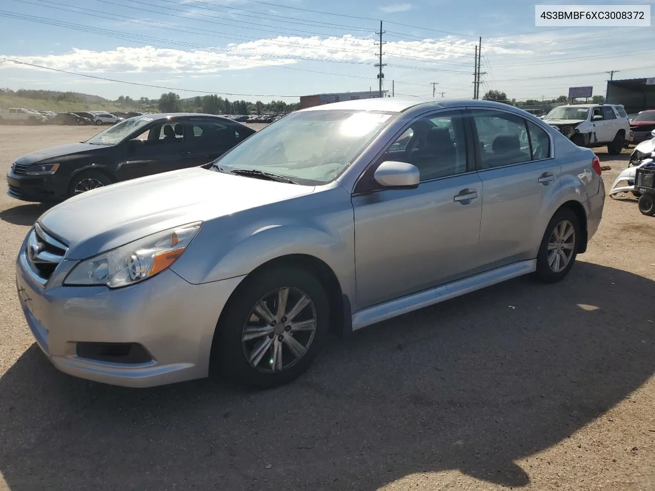 2012 Subaru Legacy 2.5I Premium VIN: 4S3BMBF6XC3008372 Lot: 68923494