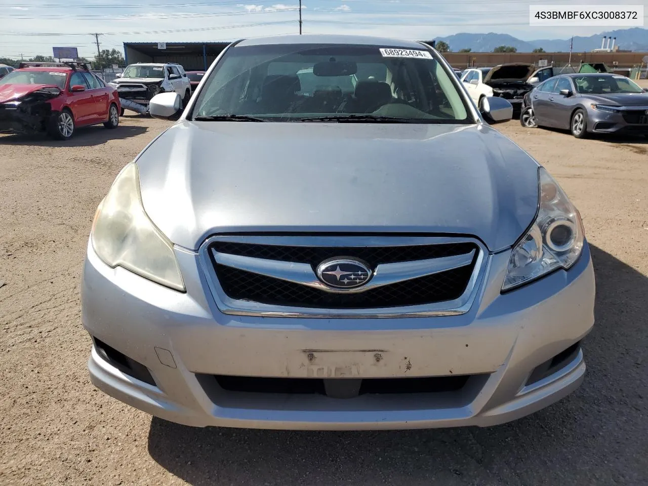 2012 Subaru Legacy 2.5I Premium VIN: 4S3BMBF6XC3008372 Lot: 68923494