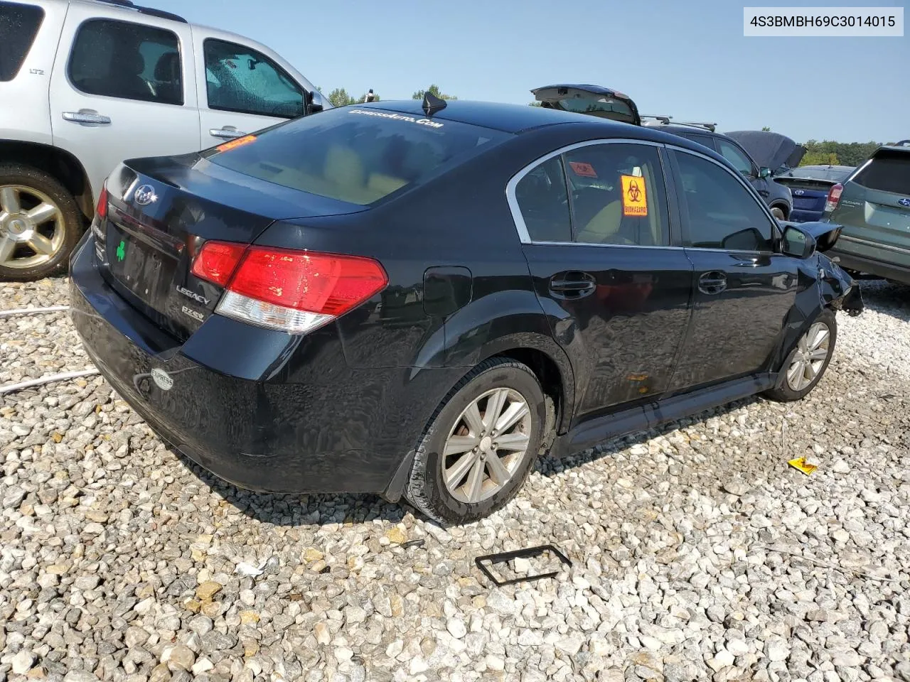 2012 Subaru Legacy 2.5I Premium VIN: 4S3BMBH69C3014015 Lot: 69181104