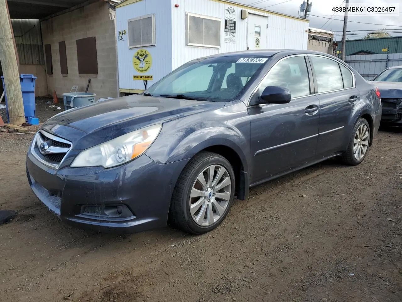 4S3BMBK61C3026457 2012 Subaru Legacy 2.5I Limited