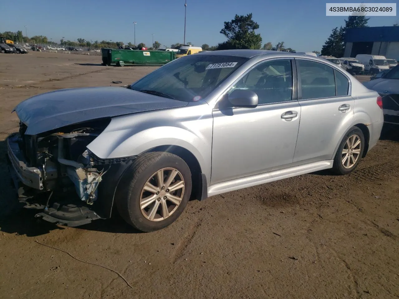 2012 Subaru Legacy 2.5I VIN: 4S3BMBA68C3024089 Lot: 71751054