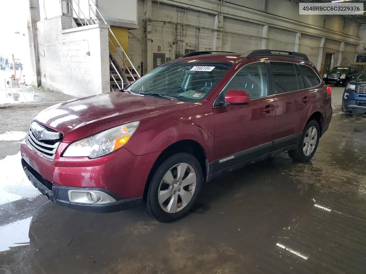 2012 Subaru Outback 2.5I Premium VIN: 4S4BRBCC6C3229376 Lot: 72660104