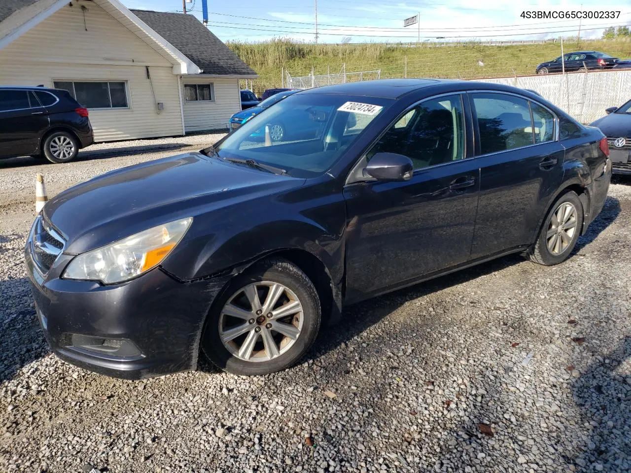 2012 Subaru Legacy 2.5I Premium VIN: 4S3BMCG65C3002337 Lot: 73024734