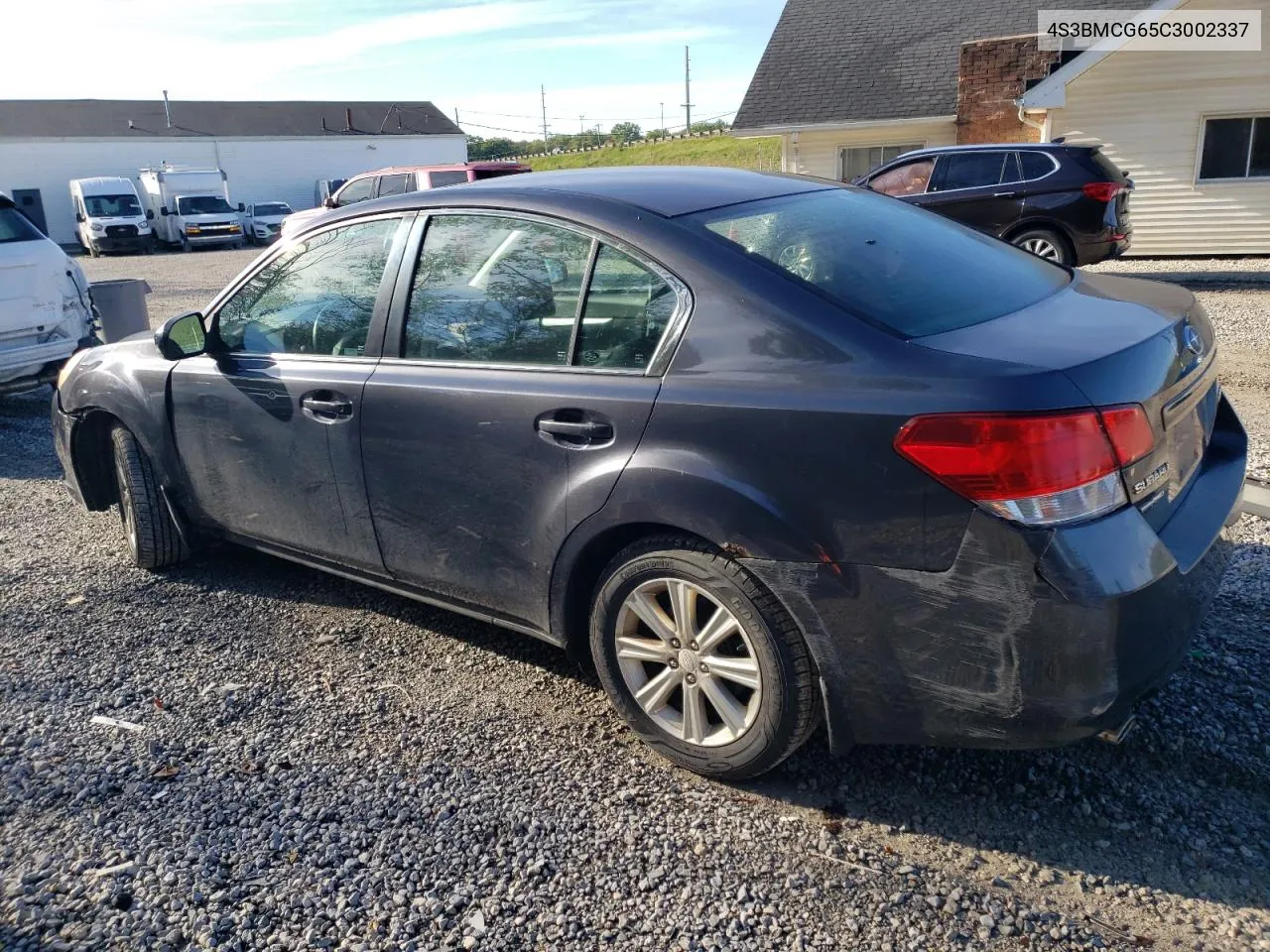 2012 Subaru Legacy 2.5I Premium VIN: 4S3BMCG65C3002337 Lot: 73024734