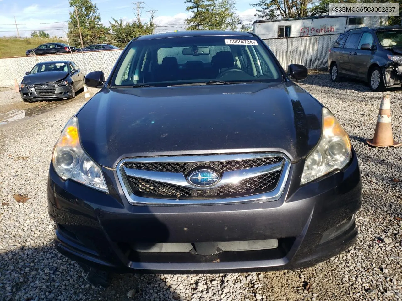 2012 Subaru Legacy 2.5I Premium VIN: 4S3BMCG65C3002337 Lot: 73024734