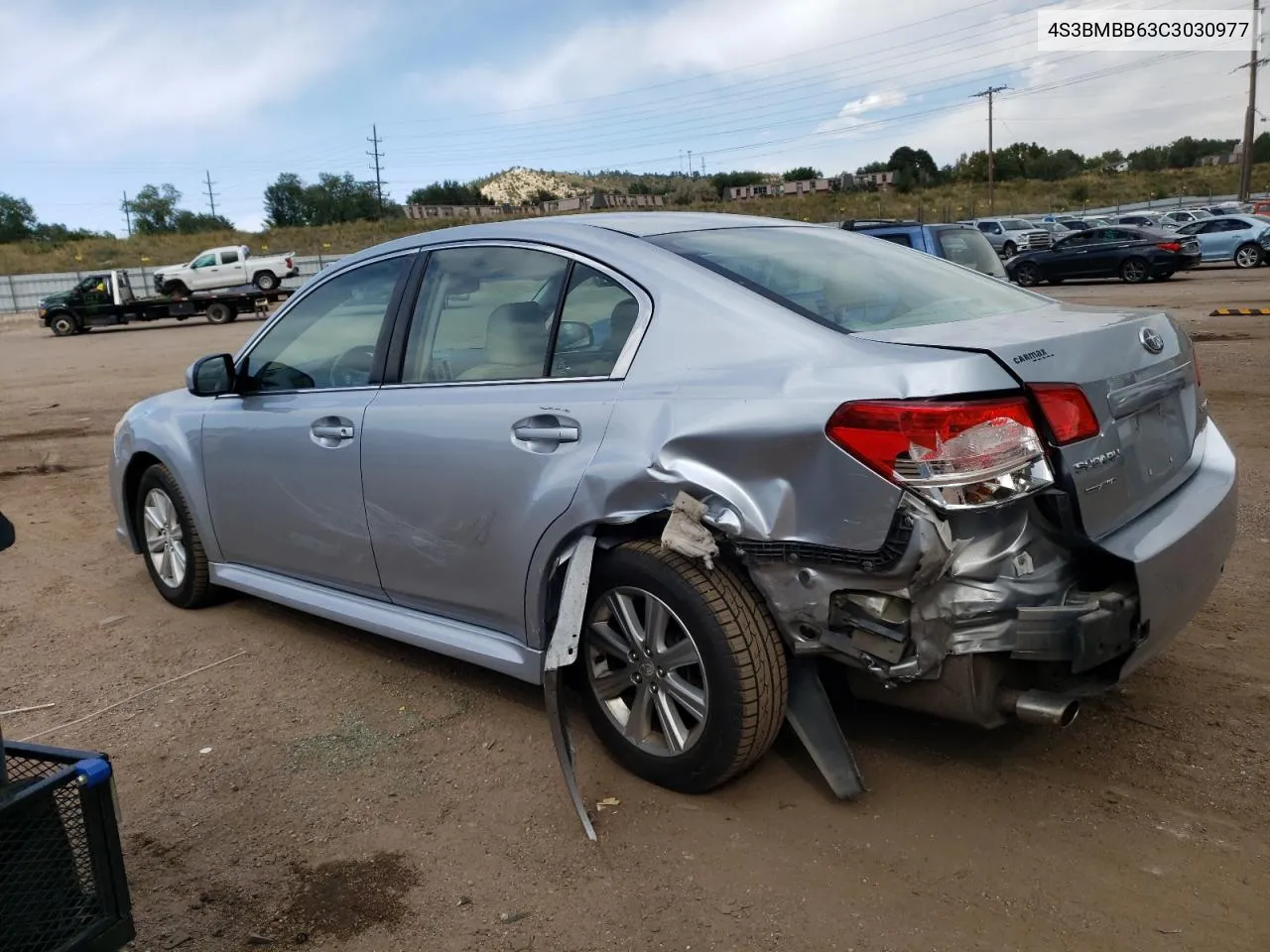 2012 Subaru Legacy 2.5I Premium VIN: 4S3BMBB63C3030977 Lot: 73699054