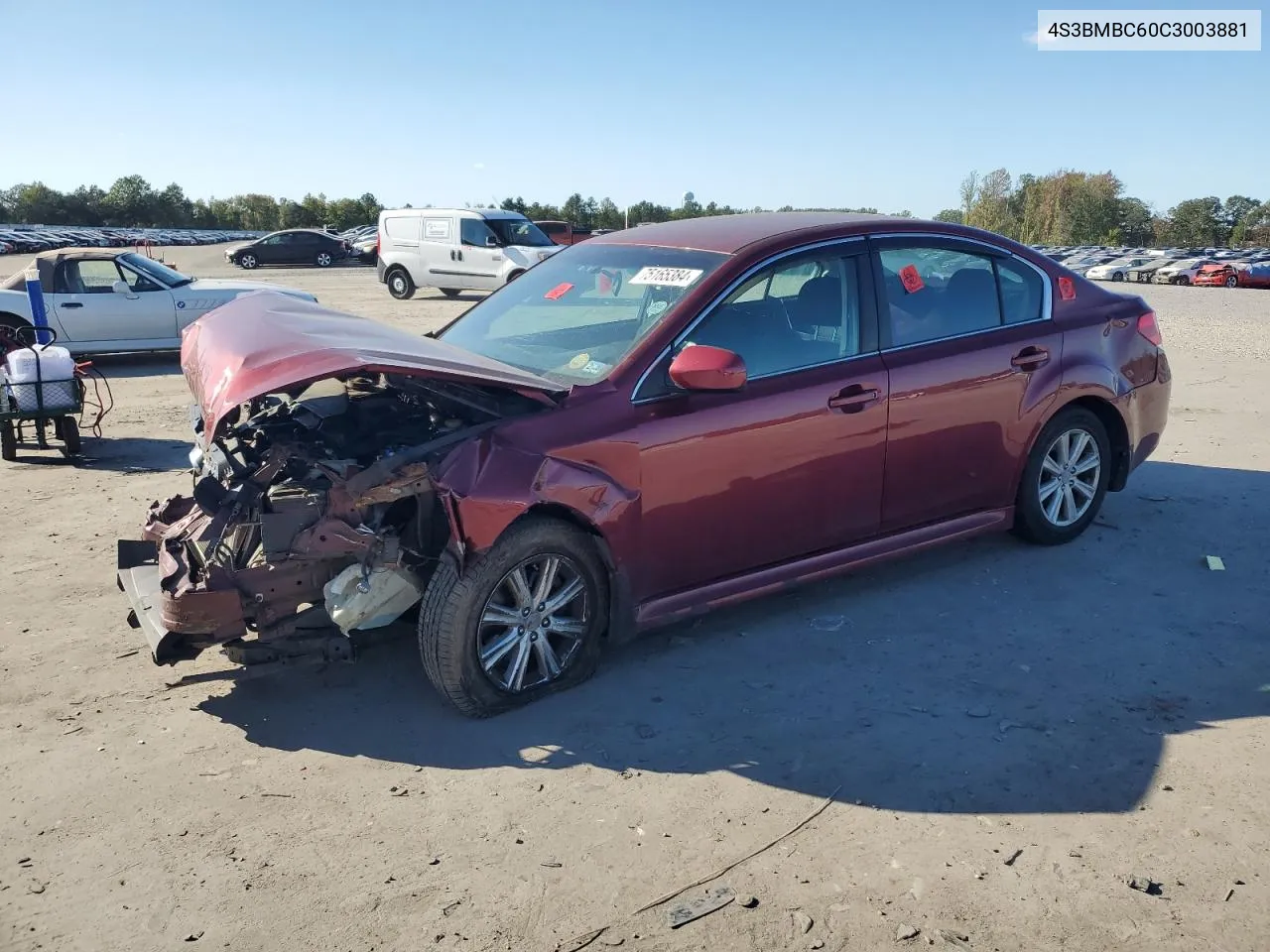 4S3BMBC60C3003881 2012 Subaru Legacy 2.5I Premium