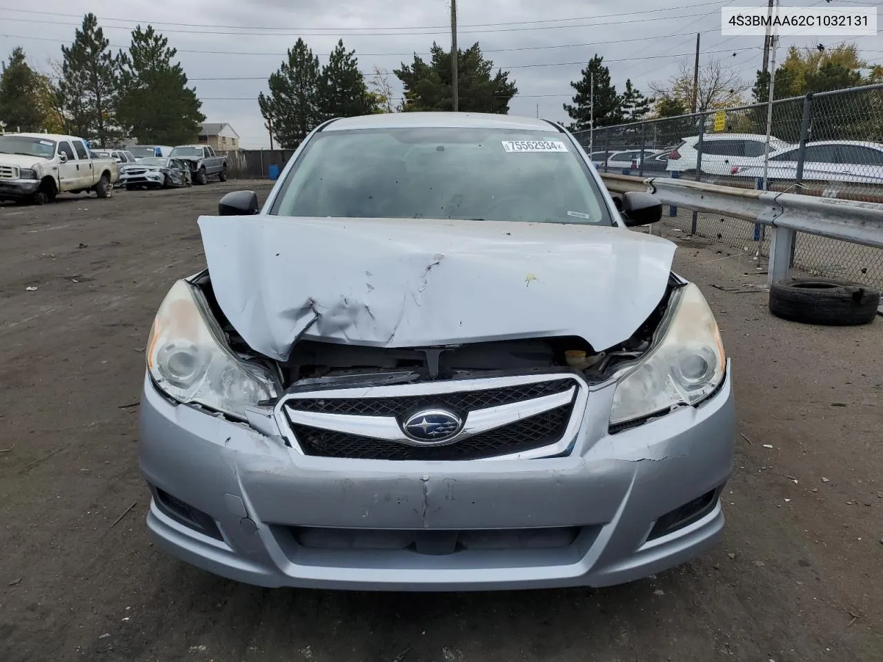 2012 Subaru Legacy 2.5I VIN: 4S3BMAA62C1032131 Lot: 75562934