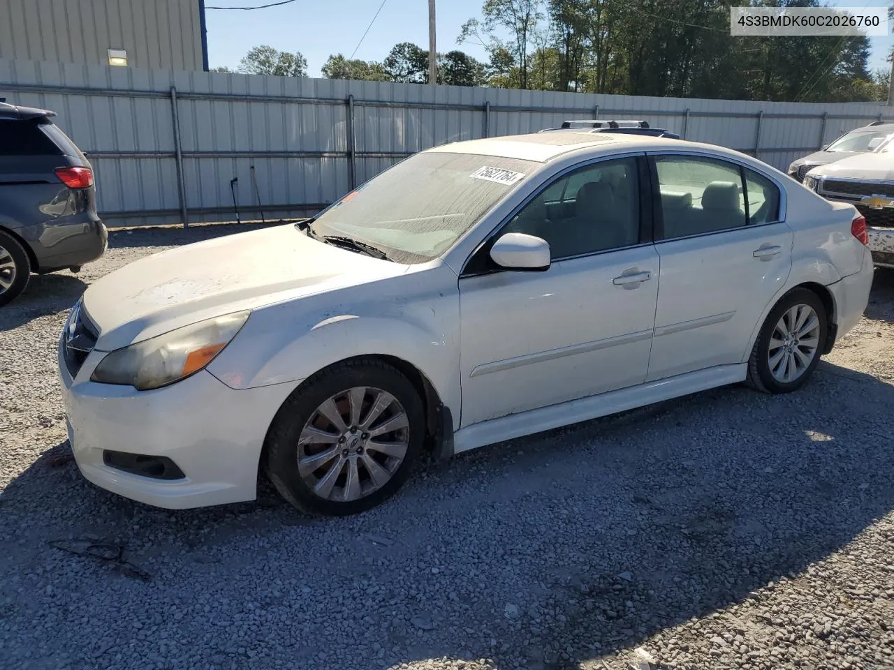 2012 Subaru Legacy 3.6R Limited VIN: 4S3BMDK60C2026760 Lot: 75627764