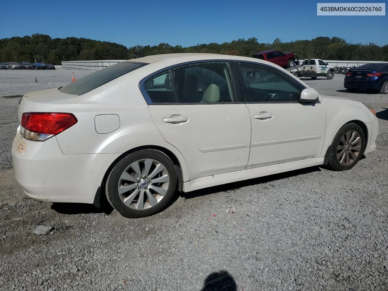 2012 Subaru Legacy 3.6R Limited VIN: 4S3BMDK60C2026760 Lot: 75627764