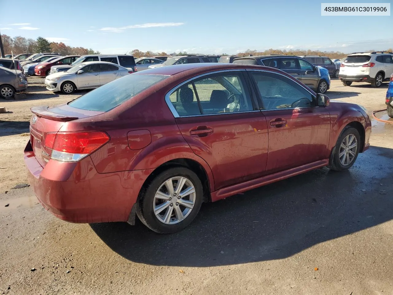 2012 Subaru Legacy 2.5I Premium VIN: 4S3BMBG61C3019906 Lot: 75824864