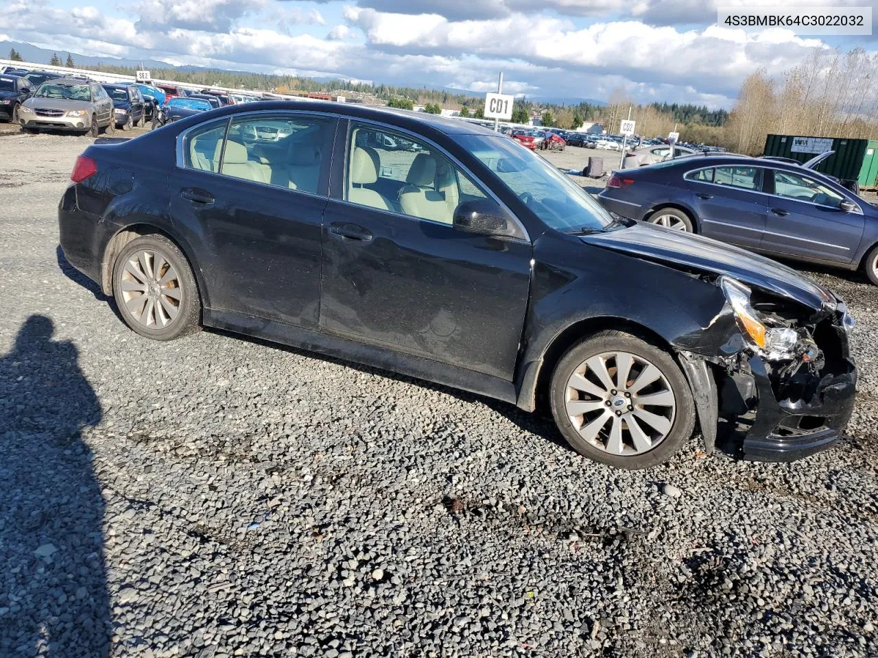 2012 Subaru Legacy 2.5I Limited VIN: 4S3BMBK64C3022032 Lot: 77838704