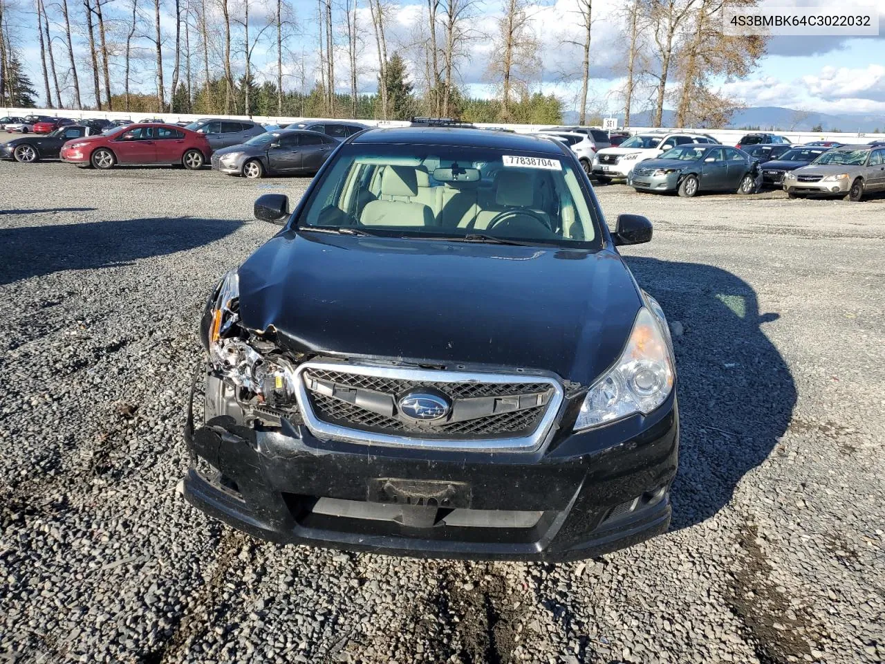 2012 Subaru Legacy 2.5I Limited VIN: 4S3BMBK64C3022032 Lot: 77838704