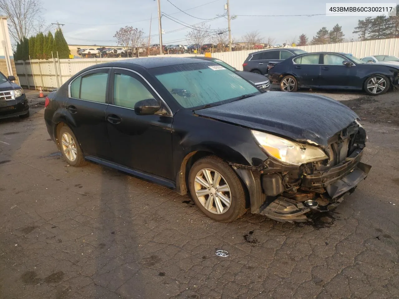 2012 Subaru Legacy 2.5I Premium VIN: 4S3BMBB60C3002117 Lot: 78432064