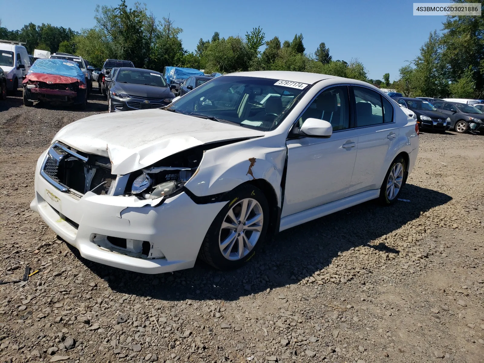 2013 Subaru Legacy 2.5I Premium VIN: 4S3BMCC62D3021886 Lot: 57977174