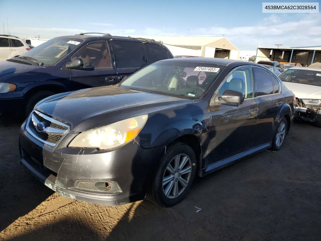 2013 Subaru Legacy 2.5I VIN: 4S3BMCA62C3028564 Lot: 72457403