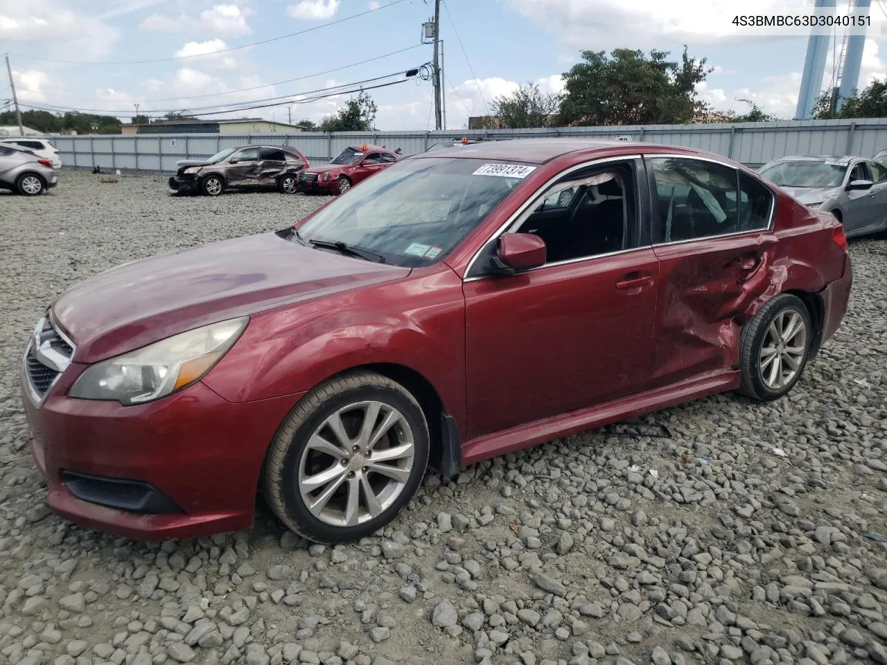 2013 Subaru Legacy 2.5I Premium VIN: 4S3BMBC63D3040151 Lot: 73991374