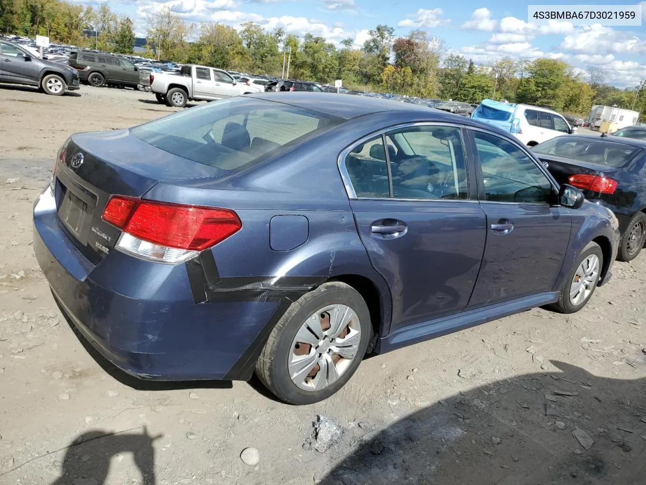 2013 Subaru Legacy 2.5I VIN: 4S3BMBA67D3021959 Lot: 75243784