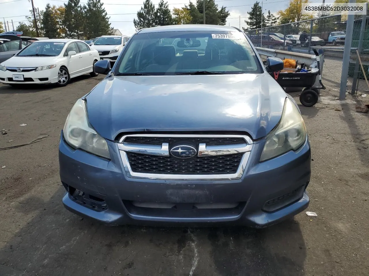 2013 Subaru Legacy 2.5I Premium VIN: 4S3BMBC62D3032008 Lot: 75397804