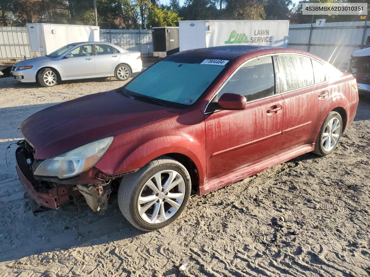 2013 Subaru Legacy 2.5I Limited VIN: 4S3BMBK62D3010351 Lot: 77804404