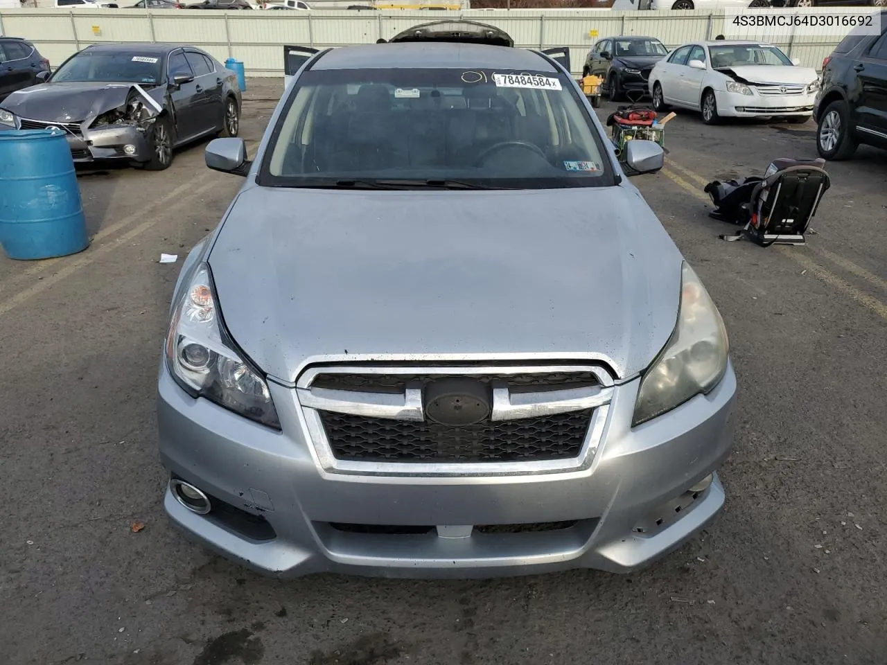 2013 Subaru Legacy 2.5I Limited VIN: 4S3BMCJ64D3016692 Lot: 78484584