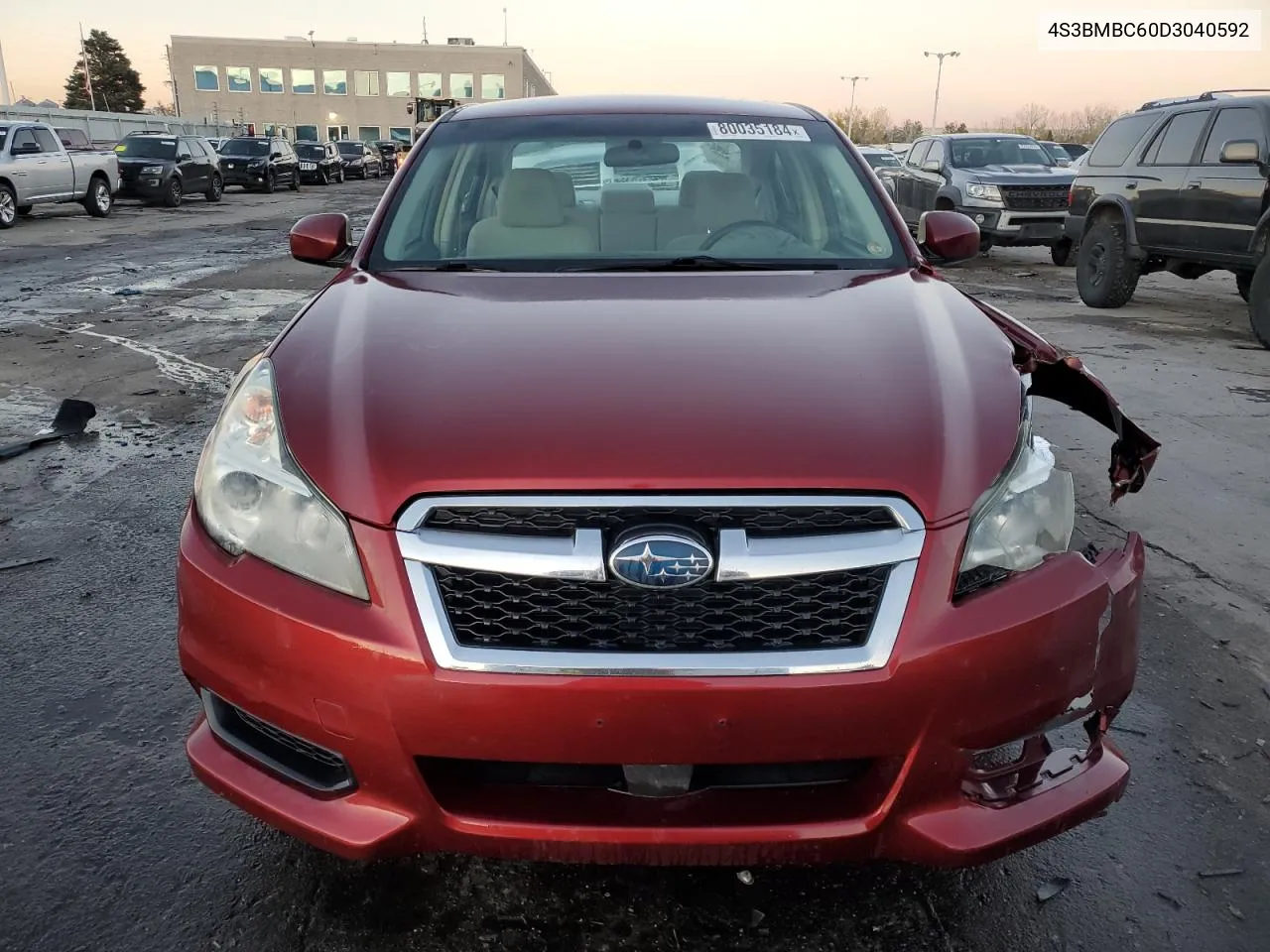 2013 Subaru Legacy 2.5I Premium VIN: 4S3BMBC60D3040592 Lot: 80035184