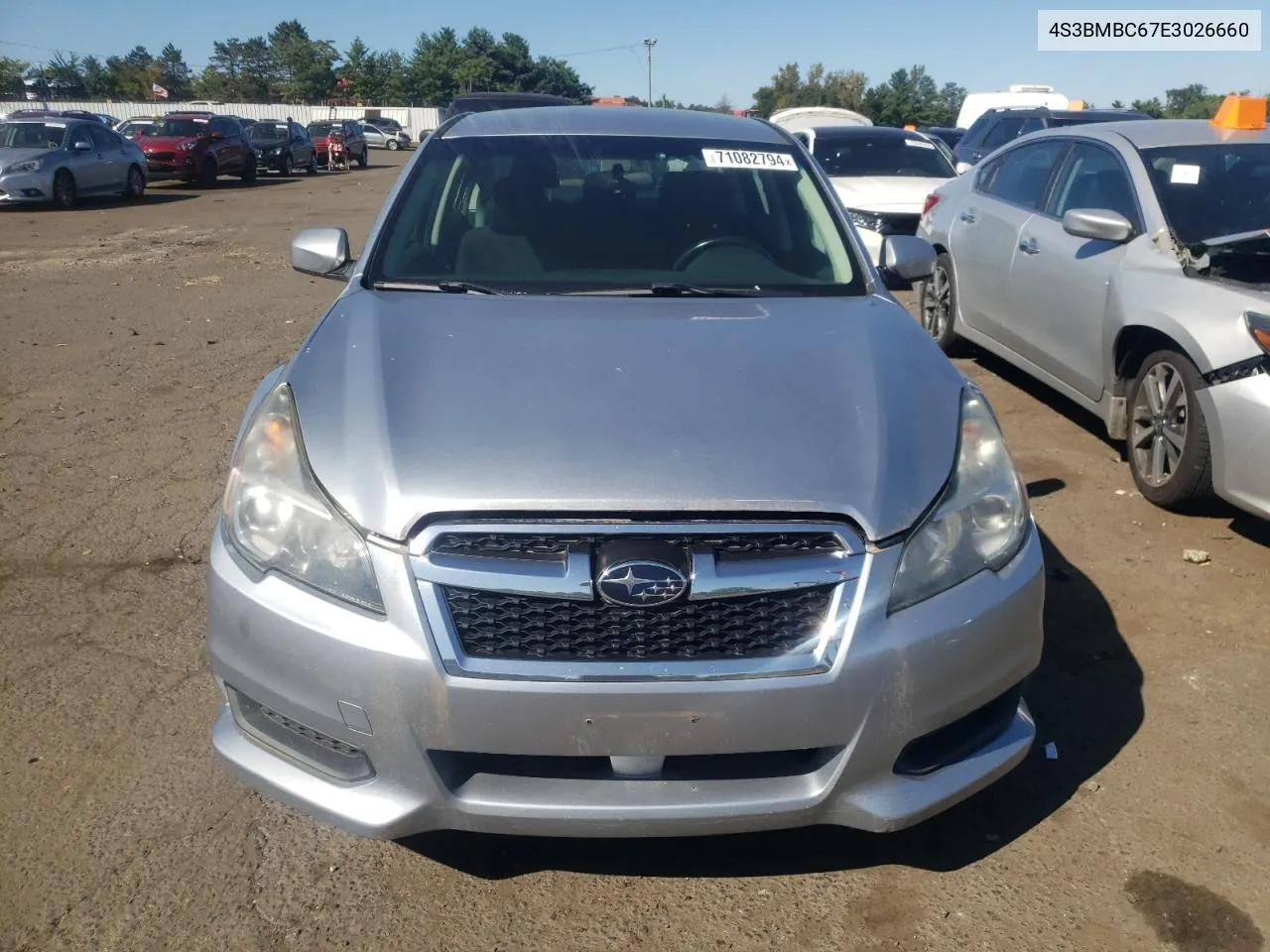 2014 Subaru Legacy 2.5I Premium VIN: 4S3BMBC67E3026660 Lot: 71082794