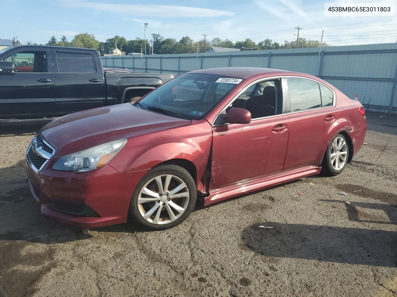 2014 Subaru Legacy 2.5I Premium VIN: 4S3BMBC65E3011803 Lot: 72303734