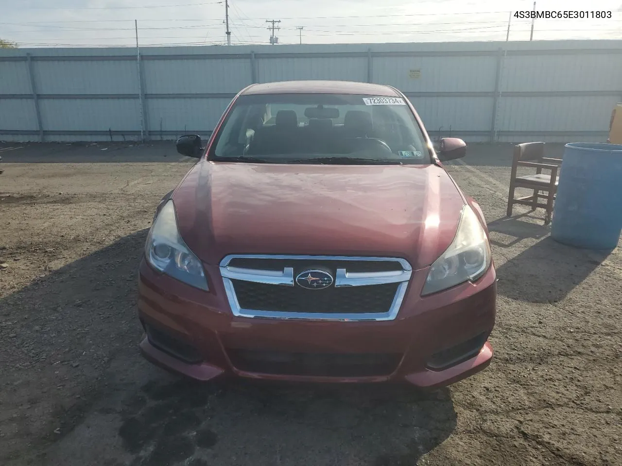 2014 Subaru Legacy 2.5I Premium VIN: 4S3BMBC65E3011803 Lot: 72303734