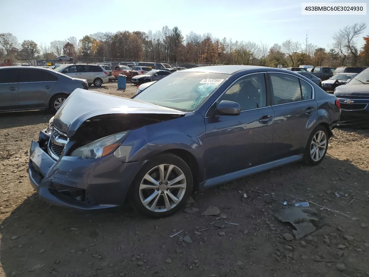 2014 Subaru Legacy 2.5I Premium VIN: 4S3BMBC60E3024930 Lot: 78365284