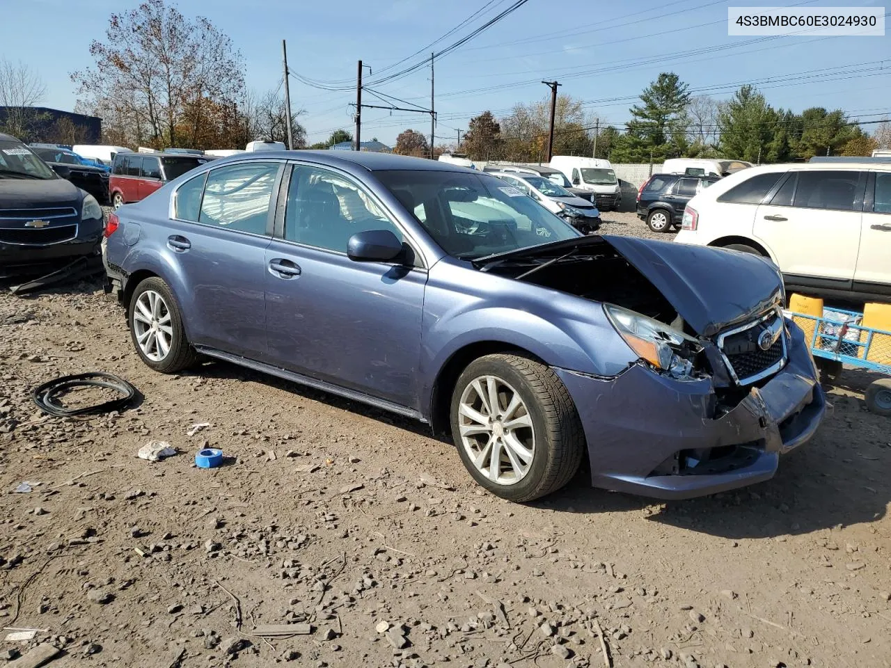 2014 Subaru Legacy 2.5I Premium VIN: 4S3BMBC60E3024930 Lot: 78365284