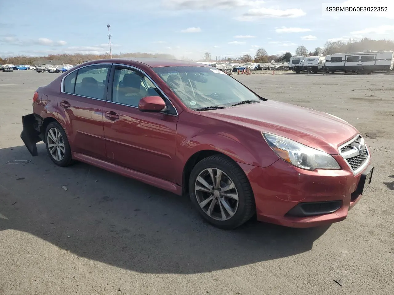 2014 Subaru Legacy 2.5I Premium VIN: 4S3BMBD60E3022352 Lot: 78916534