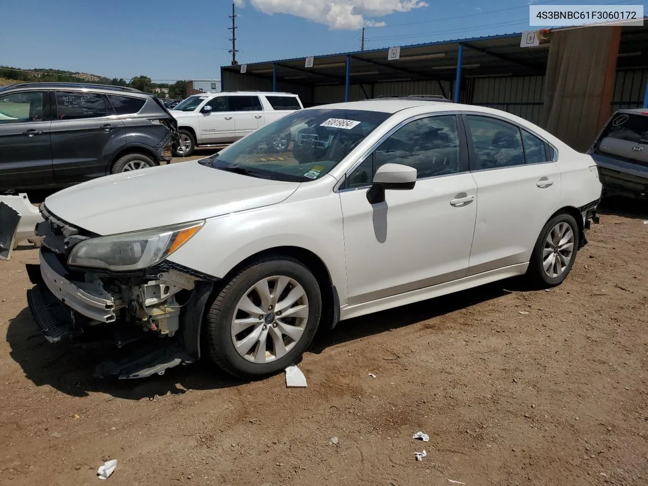 2015 Subaru Legacy 2.5I Premium VIN: 4S3BNBC61F3060172 Lot: 60819654