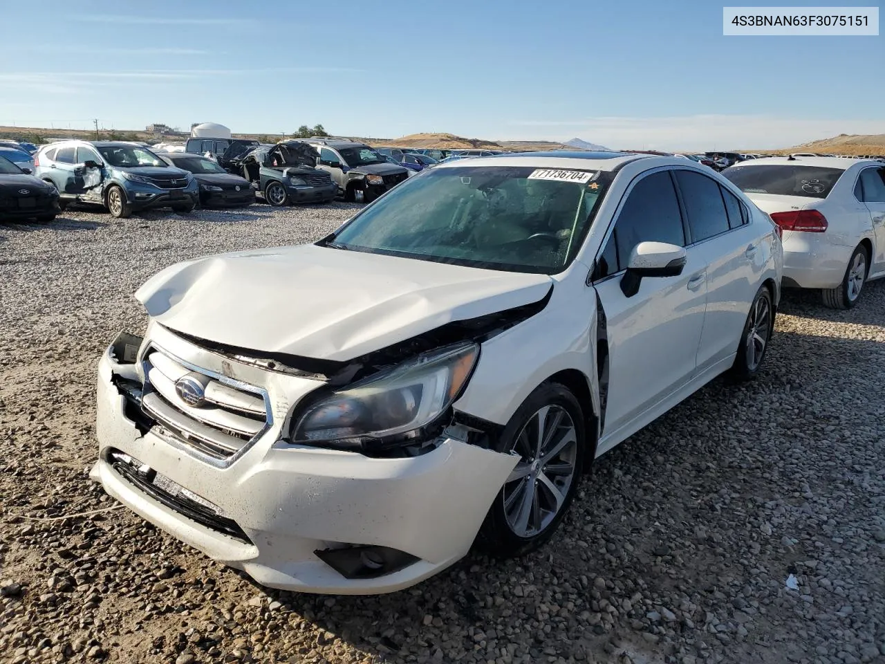 2015 Subaru Legacy 2.5I Limited VIN: 4S3BNAN63F3075151 Lot: 71736704