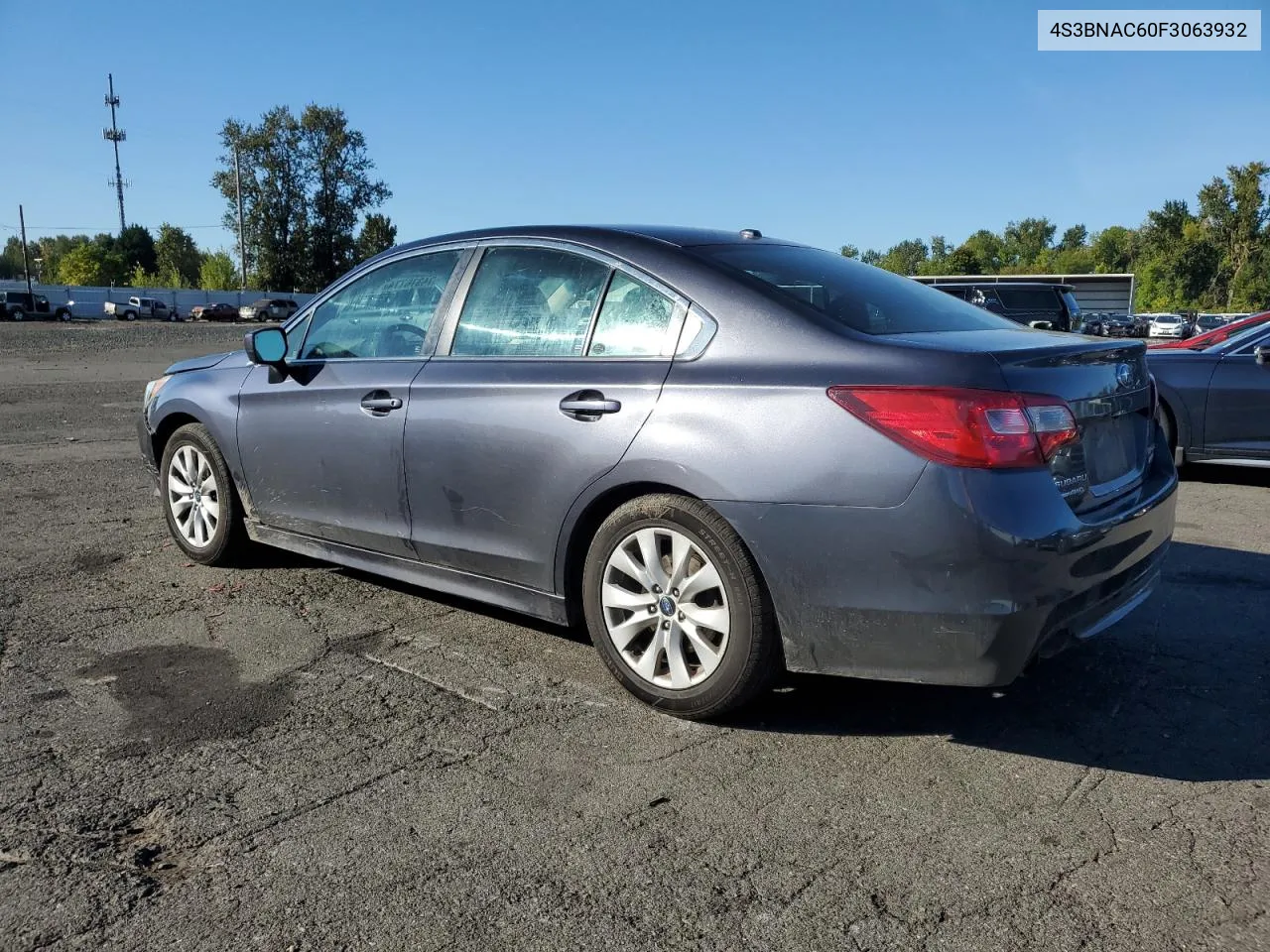 2015 Subaru Legacy 2.5I Premium VIN: 4S3BNAC60F3063932 Lot: 74376774