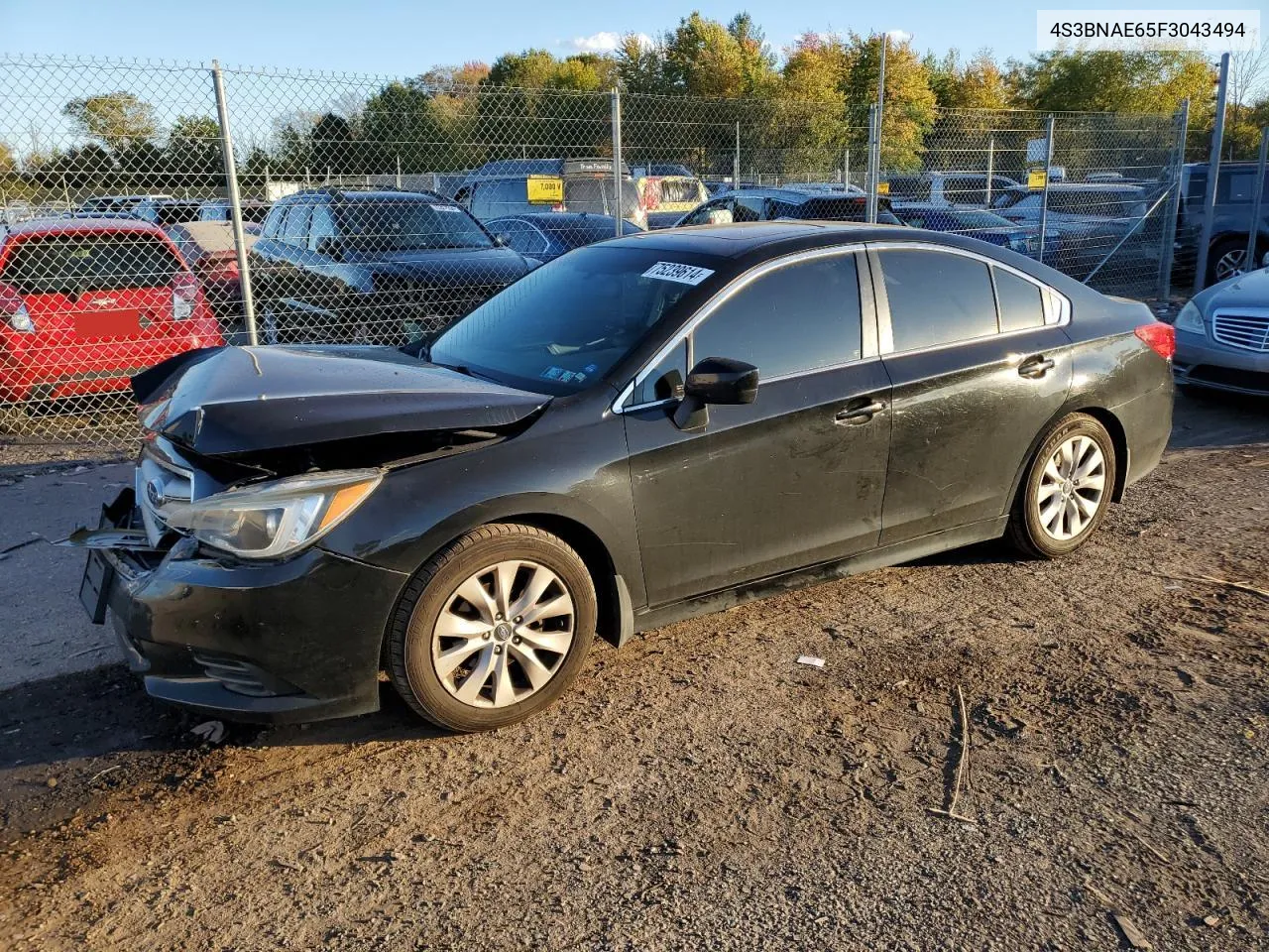 2015 Subaru Legacy 2.5I Premium VIN: 4S3BNAE65F3043494 Lot: 75239614