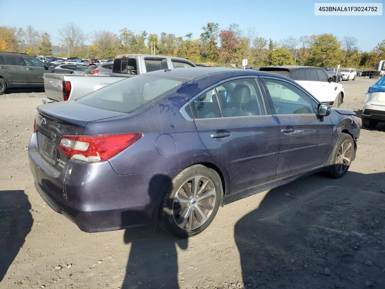 2015 Subaru Legacy 2.5I Limited VIN: 4S3BNAL61F3024752 Lot: 76127144