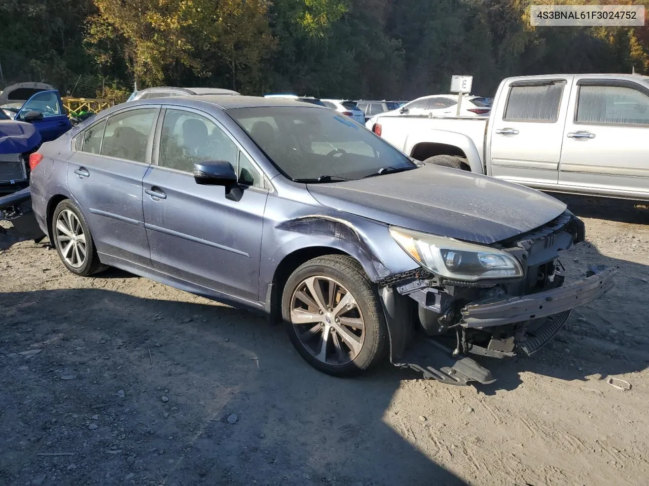 2015 Subaru Legacy 2.5I Limited VIN: 4S3BNAL61F3024752 Lot: 76127144